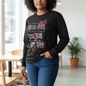 NWT Torrid Plus Size Black Cheap Trick Cozy Fleece Sweatshirt -Size XL - 14-16